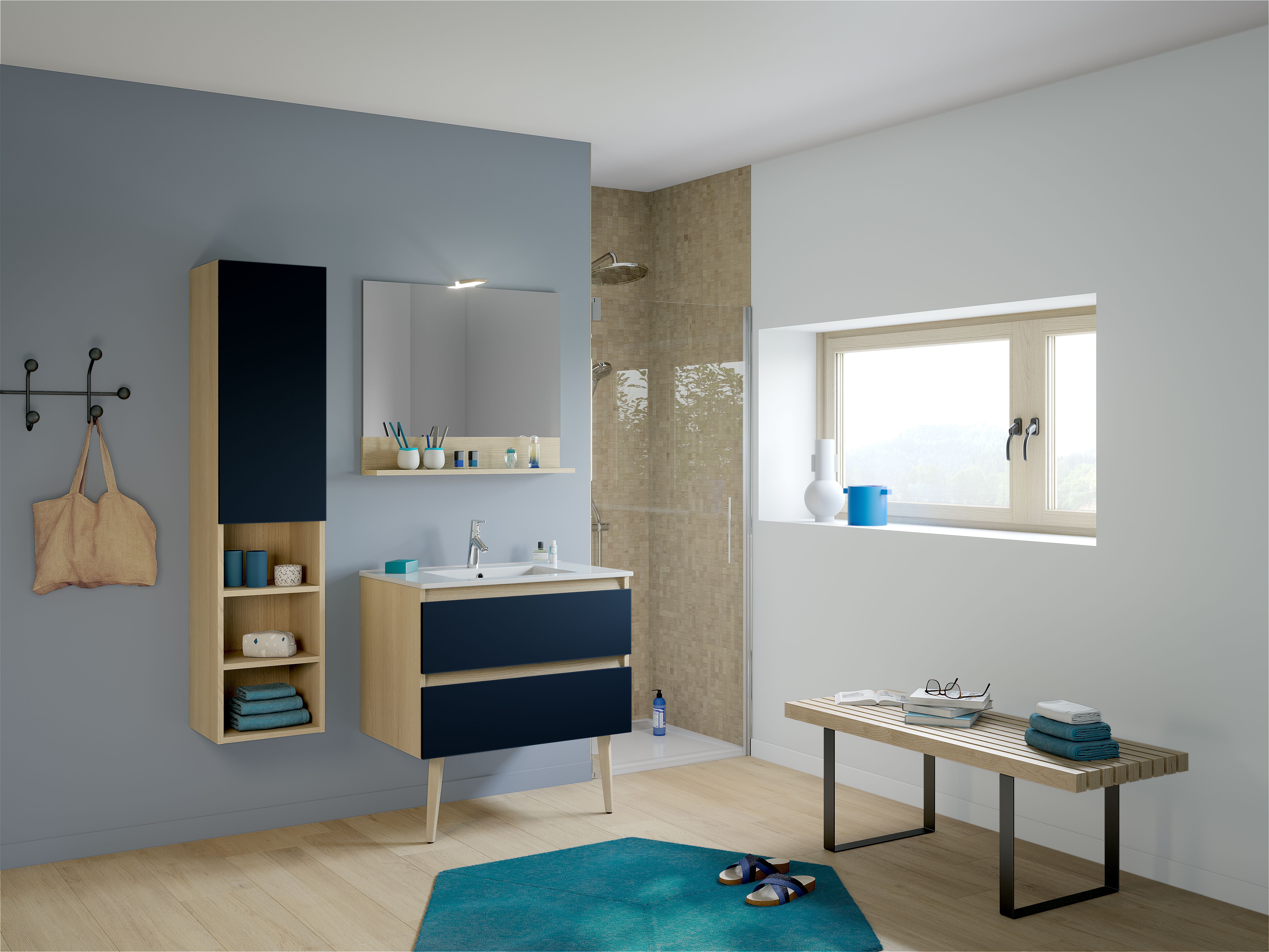 Salle de bains Delpha Intuitive Bleu minuit 