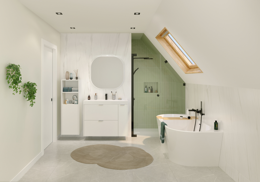 Salle de bains Delpha Optimise blanc ultra mat 