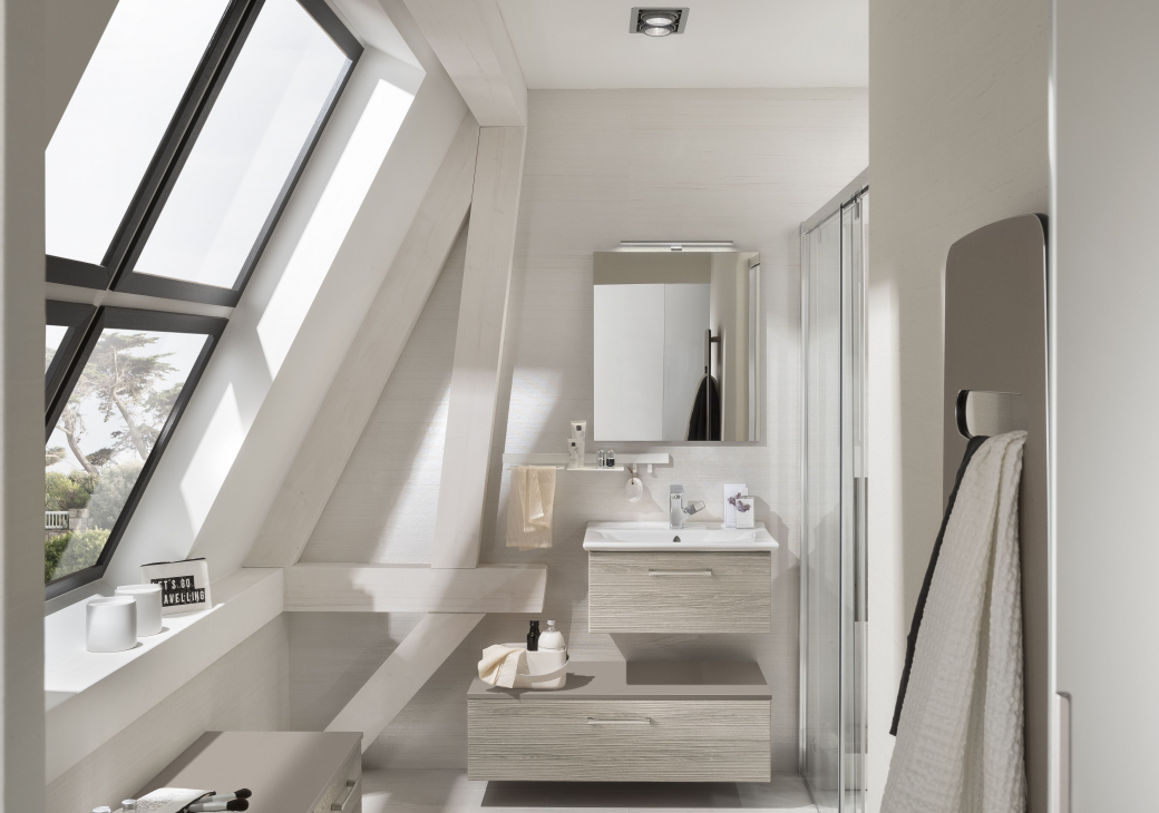 Salle de bains Delpha Onde Epicéa Gris
