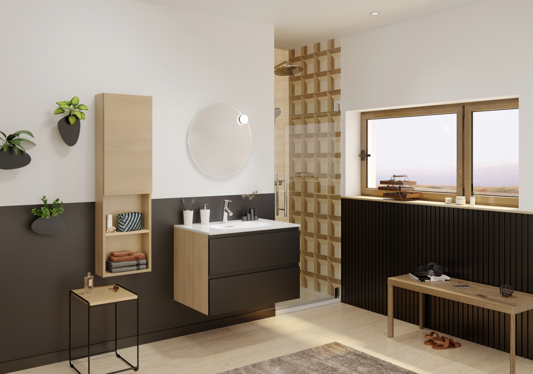 Salle de bains Delpha Intuitive Capture noir mat