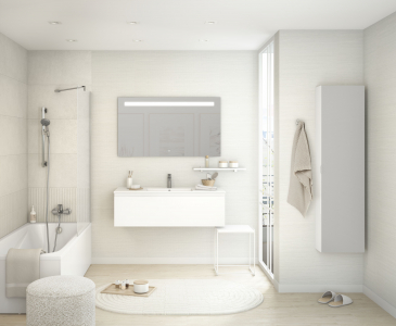 Salle de bains Delpha Graphic blanc brillant