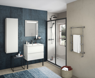 Salle de bains Delpha Graphic blanc mat 