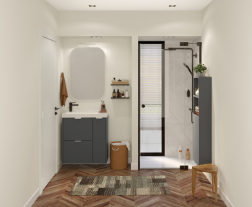 Salle de bains Delpha Optimise Graphite mat 