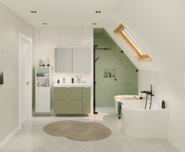 Salle de bains Delpha Optimise vert olive mat 