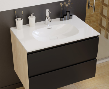Plan ovalie simple vasque 