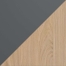 graphite mat/chêne du désert structuré