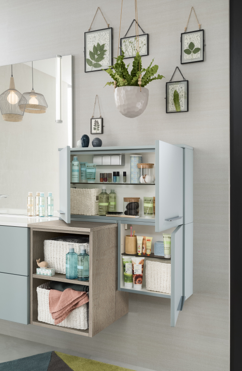 Soft vert aloé meuble haut ouvert