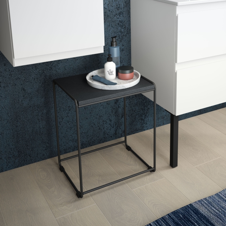 Assise de Salle de bains Delpha Graphic blanc mat 