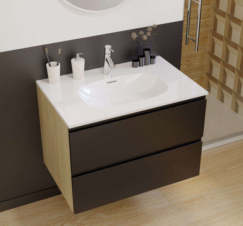 Salle de bains Delpha Intuitive Capture noir mat